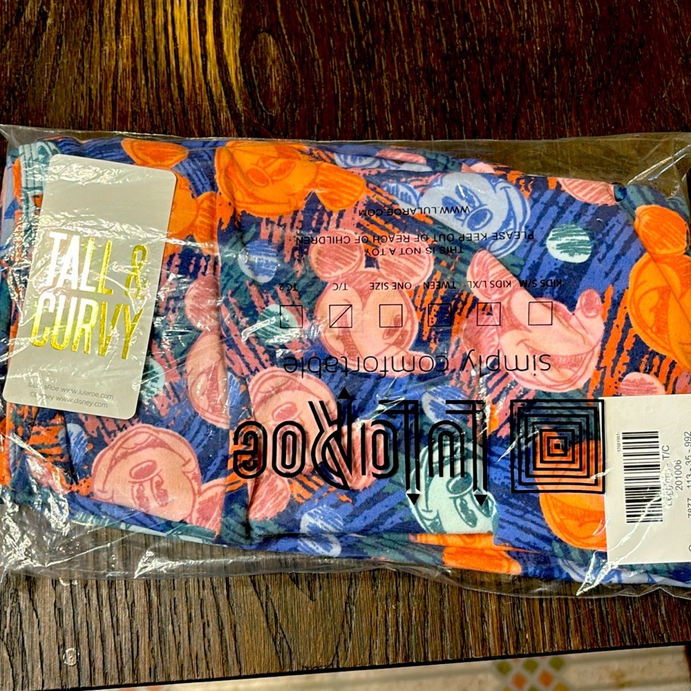 Lularoe Mickey Print Leggings